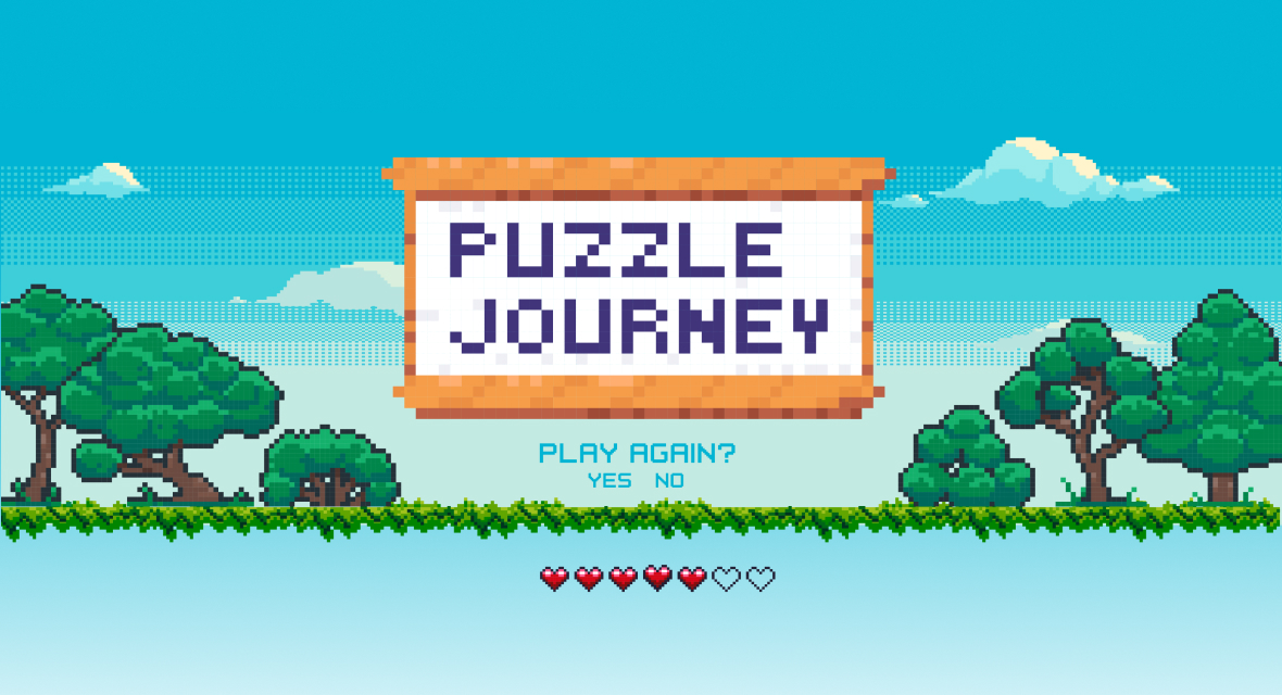 PUZZLE JOURNEY PLAY AGAIN? YES NO