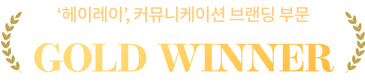 ‘헤이레이’, 커뮤니케이션 브랜딩 부문 GOLD WINNER