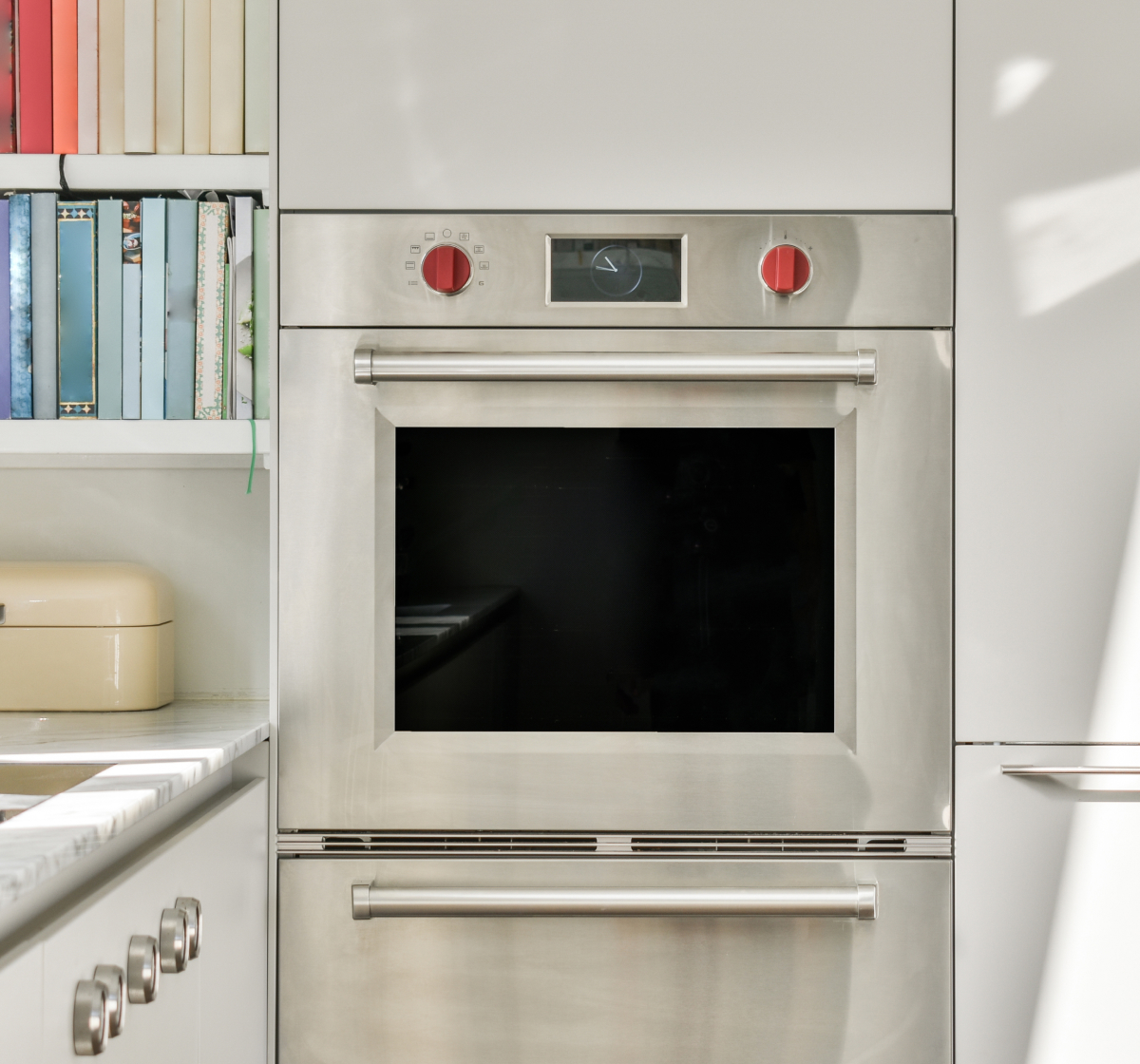 포세린 화이트 주방 사진