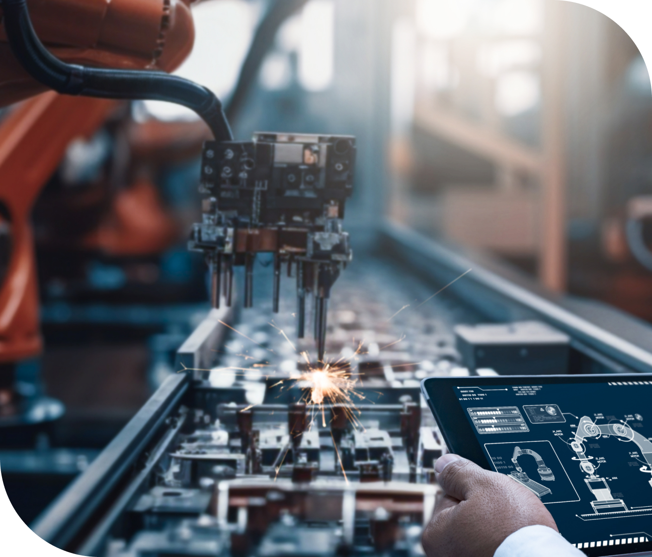 공장 로봇 사진