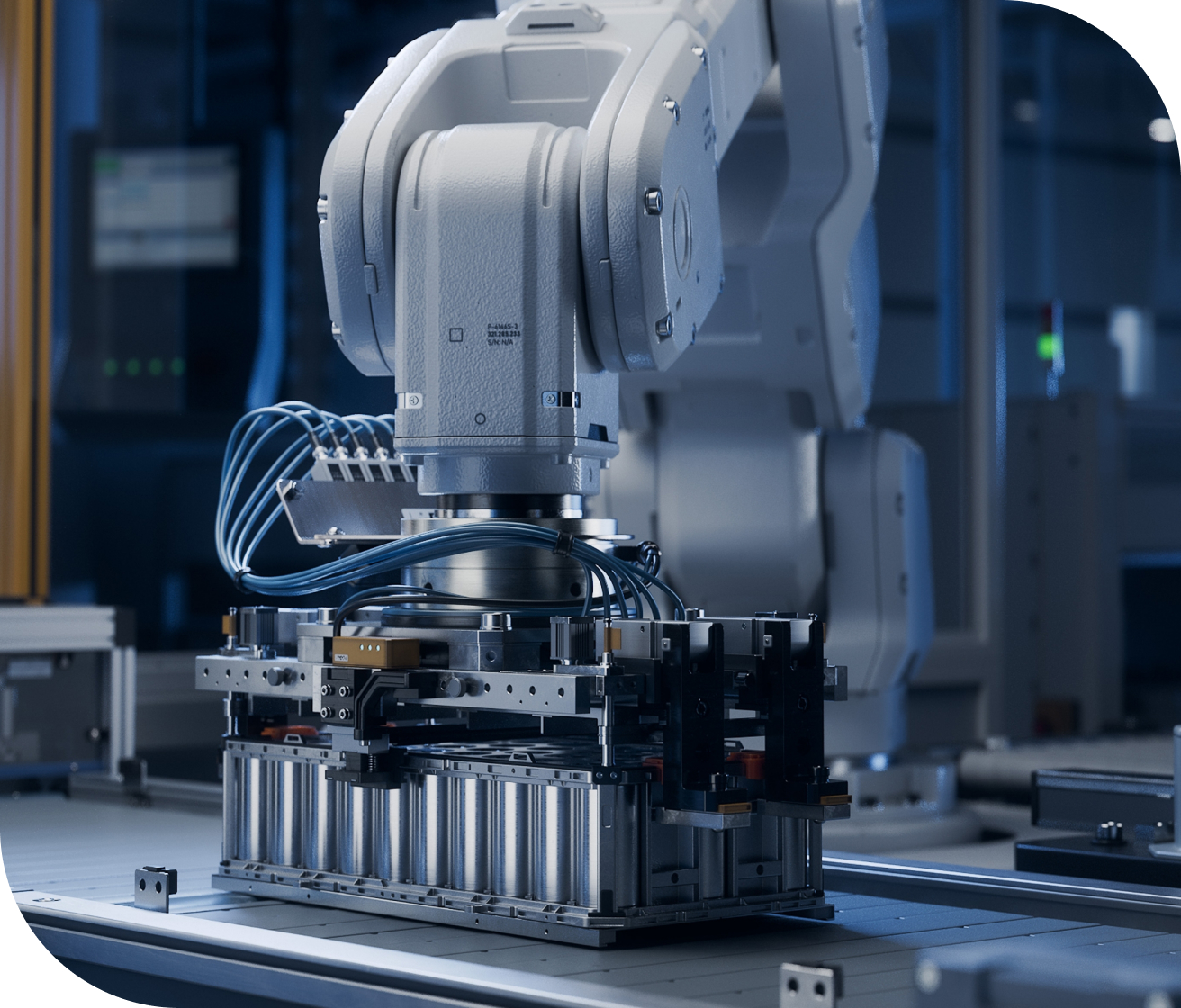 배터리 공장 기계 사진