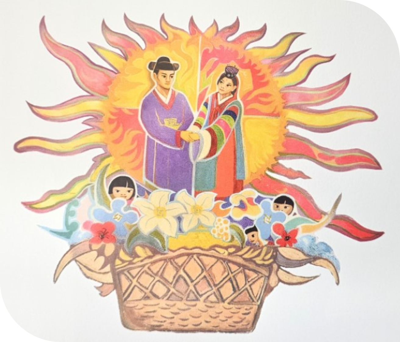 앙드레 부통 신부의 벽화 와 신부의 생애 설명 사진