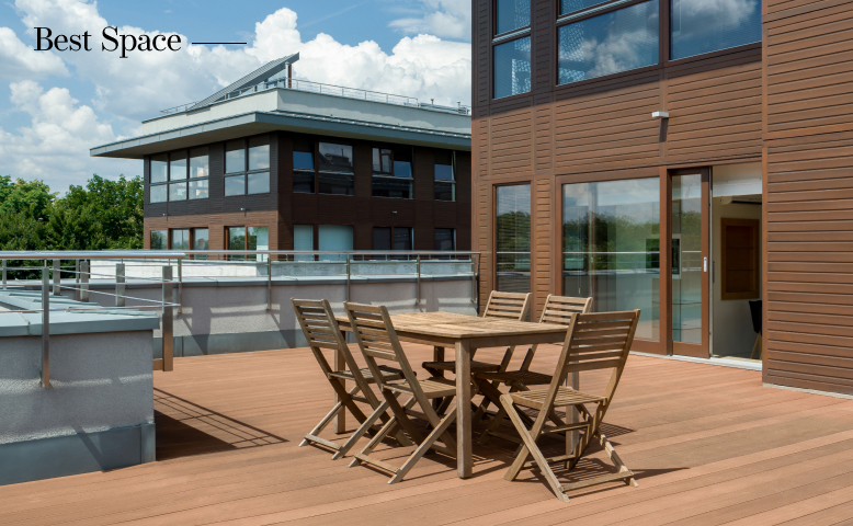 외부 목재 테라스 사진