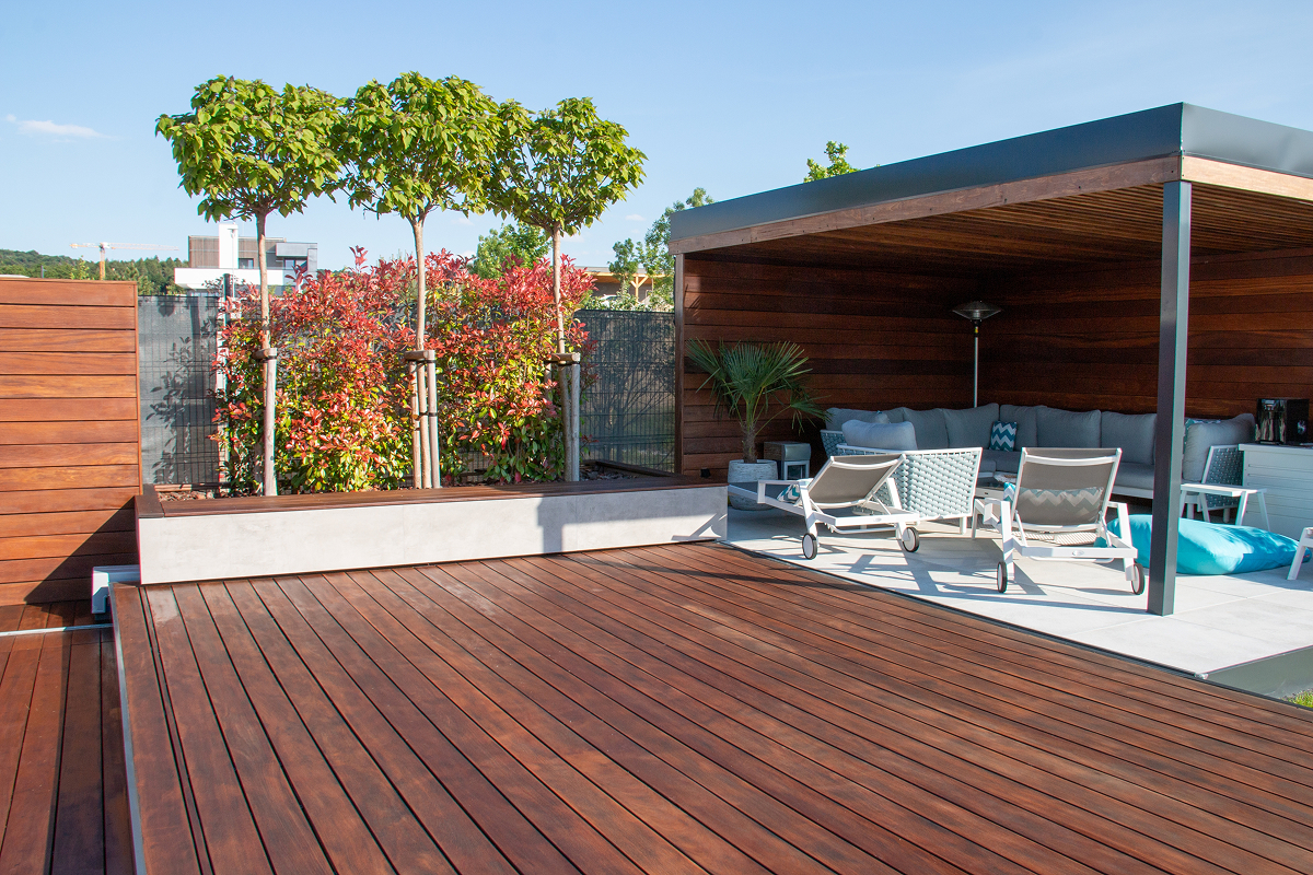 야외 테라스 나무 바닥 사진