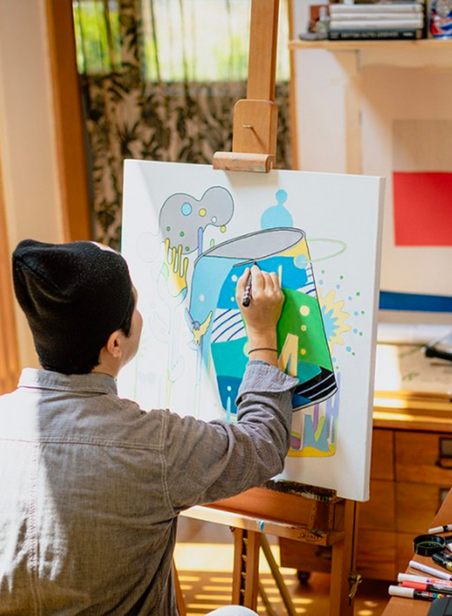 캔버스 페인팅 Feat. 거실 벽 인테리어 꾸미기