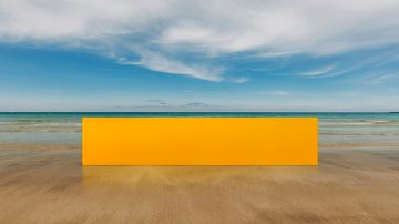 Land art across the natural landscape of Jeju Island